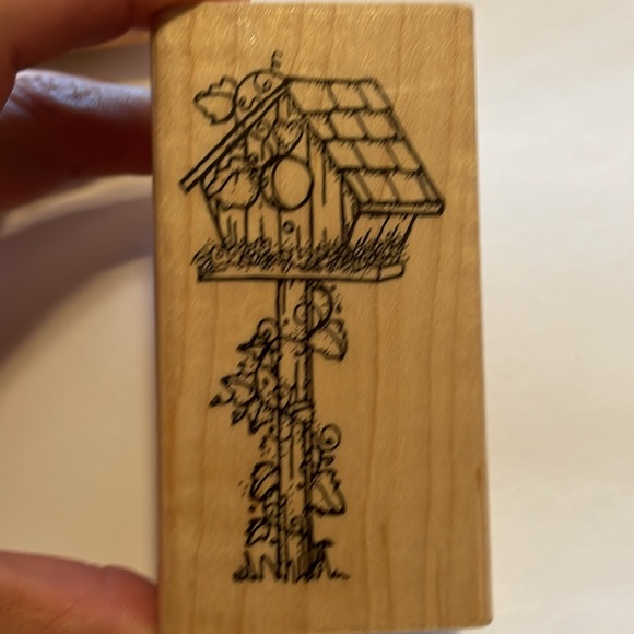 Birdhouse Rubber Stamp, Friendship Stamp, Card Making Stamps, Vintage 1990s - Picture 3 of 7